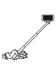 foto selfie stick stab handy smartphone hand arm abgetrennt zombie tot gestorben biohazard infektion apokalypse comic cartoon clipart untoter wandelnde leiche horror halloween