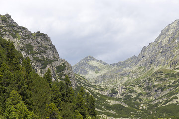 Fototapeta na wymiar View on mountain Peaks and alpine Landscape of the High Tatras, Slovakia