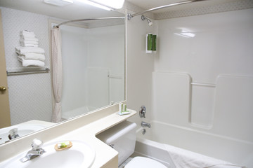 Elegant suite bathroom interior