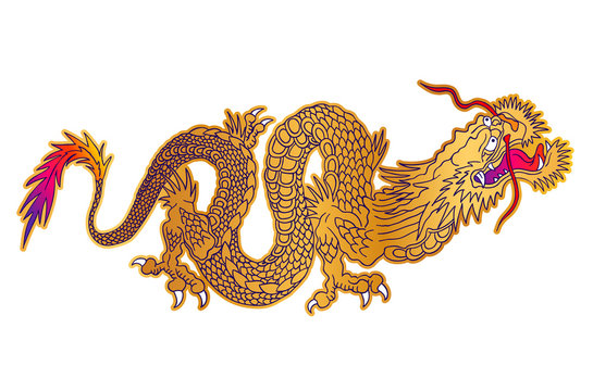 Golden japanese dragon.