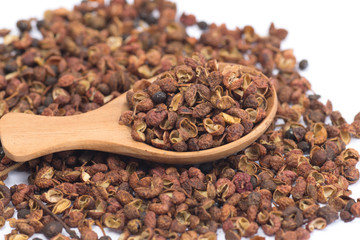 Sichuan pepper isolated on white background