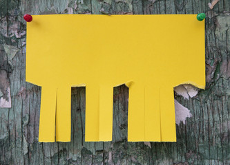 Blank yellow paper