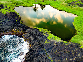 Punalu&rsquo;u Black Sand Beach Big Island Hawaii near Volcanoes National Park Big Island of Hawai&rsquo;i