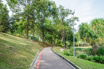 Fototapeta na wymiar Lake Gardens also known as Kuala Lumpur Perdana Botanical Gardens, it is Kuala Lumpur's first large-scale recreational park.