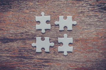 concept of teamwork with Jigsaw