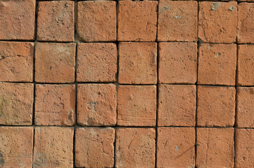 square bricks wall background