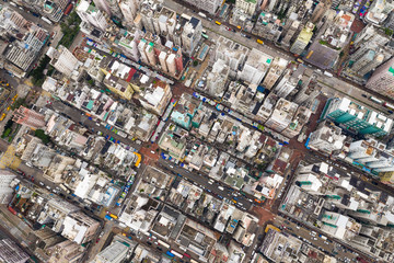 Top view of Hong Kong district