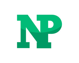 green initial typography alphabet font typeset logotype image vector icon