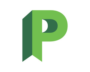 green initial typography alphabet font typeset logotype image vector icon