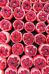 Pomegranates at Carmel Market in Tel Aviv
