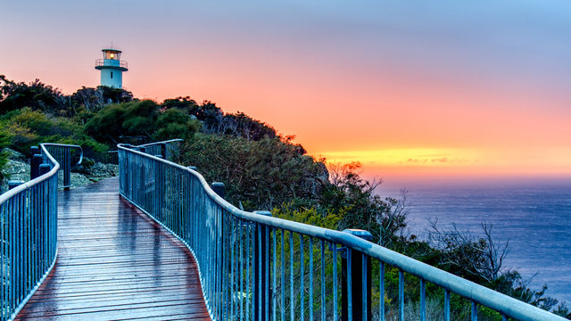 Cape Tourville Lighthouse in Tasmania's Freycinet National Park, built in 1971 - with an automatic light, so never manned - to replace the inaccessable Cape Forestier Lighthouse. 