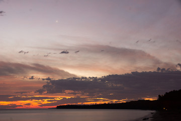 Sunrise, Lake Superior at the Mouth of the Huron, Baraga County, Michigan.