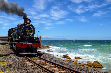Steam Train By The Ocean