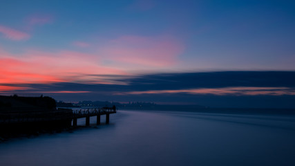 Muelle en larga exposicion