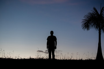 Silhouette of a man - outdoors