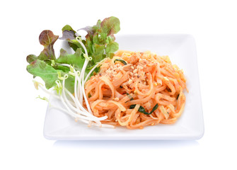 pad thai isolated on white background