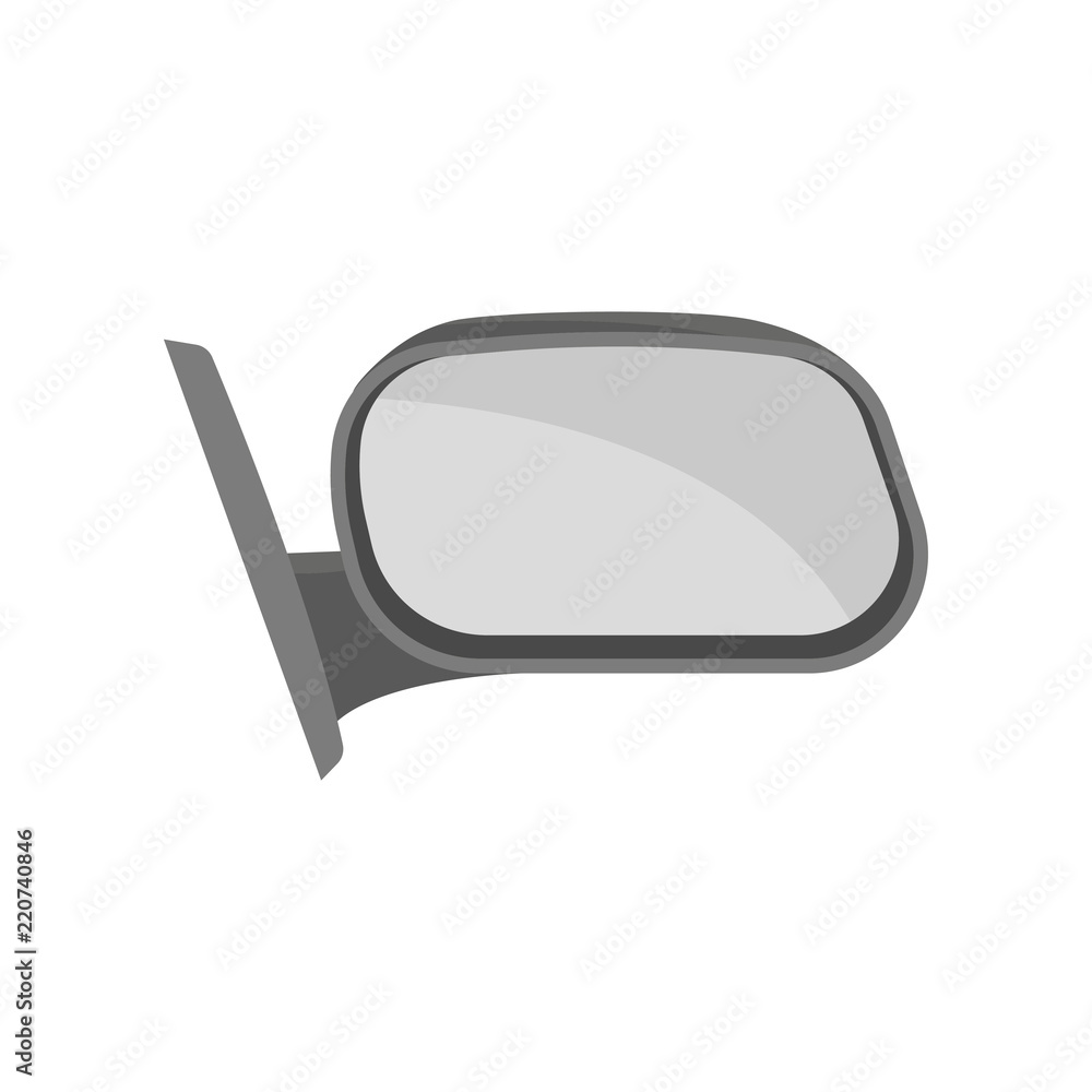 Poster flat vector of outside rear view mirror. part of automobile. car theme. element for poster of auto s