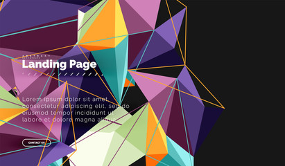 Polygonal geometric design, abstract shape made of triangles, trendy background