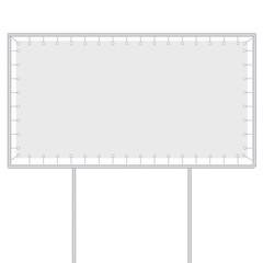 White blank press wall. Blank canvas banner. Backdrop mockup banner