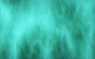 Background of abstract green color smoke. The wall of green fog. 3D illustration