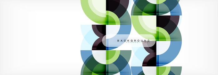 Vector circular geometric abstract background