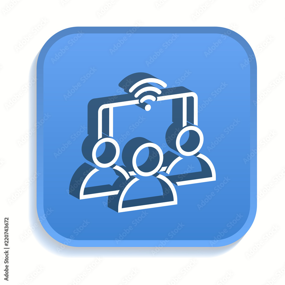 Poster management consulting vector icon isometric icon for graphic and web design in 3d style.