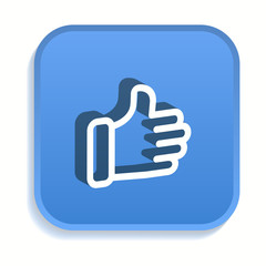 Hand isometric icon for graphic and web design in 3d style.