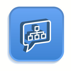 Network isometric icon for graphic and web design in 3d style.