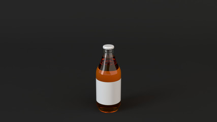 Mock up of beer bottle with blank label