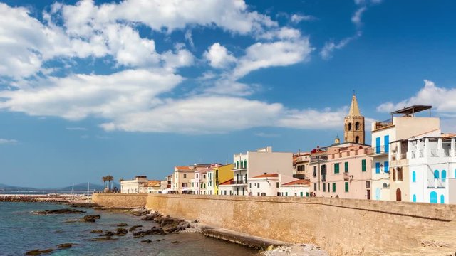 Alghero, Old Town 03 (4k time lapse)
