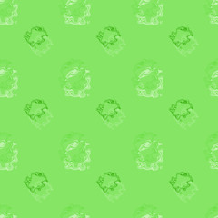 Seamless background pattern with colored diverse doodles.