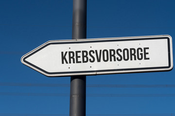 Obraz premium Ein Hinweis auf die Krebsvorsorge