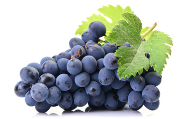 Grapes on a white background