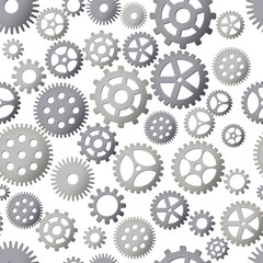 Seamless pattern background with gears. Steel Details. Vector illustration. Steampunk design.