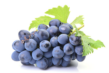 Grapes on a white background