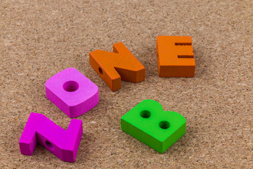 Obraz premium Colorful wooden English alphabets set sort zone B