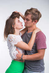 Young couple in love embracing. Lovers concept