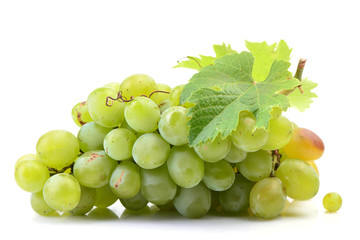 Grapes on a white background