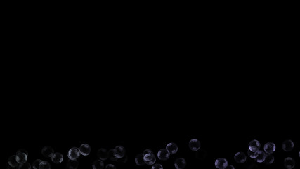 Background with a variety of multi-colored translucent soap bubbles.