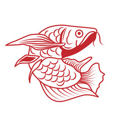 Arowana fish vector