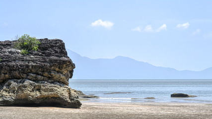 rocks on the borneo beach