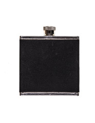 flask for alcohol on a white background