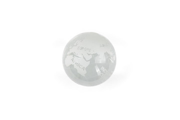 glass crystal globe on a white background