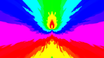 Abstract background with color blots, transitions and bends.