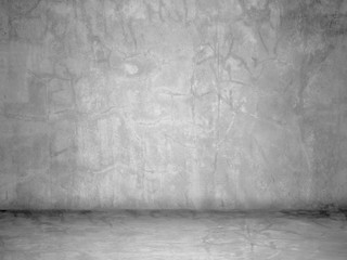 Dark room concrete wall background. interior concrete texture  wall and floor