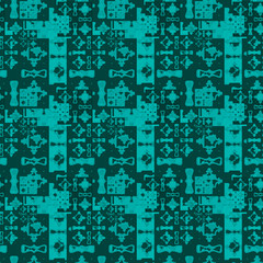 Seamless background pattern with colored varied squares.