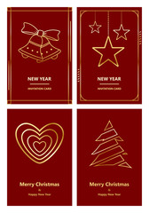 Merry Christmas and New Year greeting card