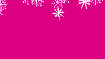 Abstract background with a variety of colorful snowflakes. Big and small.