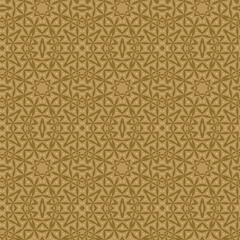 Seamless color pattern from a variety of geometric shapes and lines.