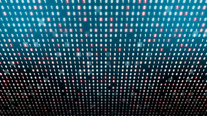 Digital data concept. Binary code.